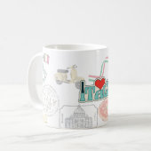 私は必要ないセラピー、私はイタリア旅行する必要がある コーヒーマグカップ (正面左)