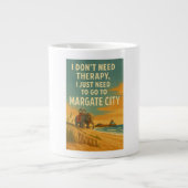 私は必要ないセラピー、私はマーガテシティーが必要 ジャンボコーヒーマグカップ (正面)