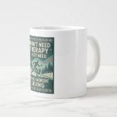 私は必要ないセラピー、私は北欧スキーが必要 ジャンボコーヒーマグカップ (正面右)