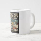 私は必要ないセラピー、私は単にボックスをスキーをする必要がある ジャンボコーヒーマグカップ (正面右)