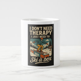 私は必要ないセラピー、私は単にボックスをスキーをする必要がある ジャンボコーヒーマグカップ