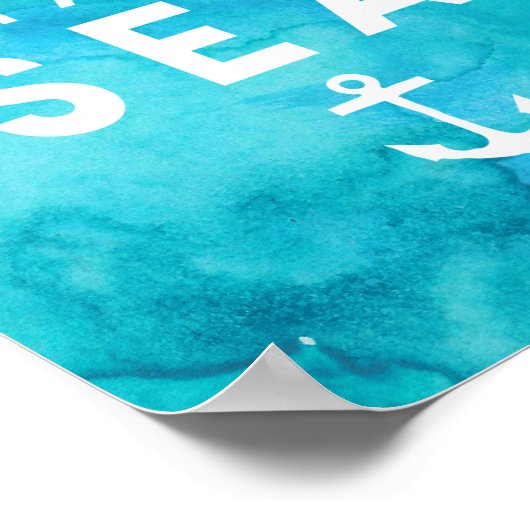 私は必要ビタミン海ティール（緑がかった色）水の色の引用文 ポスター (角)