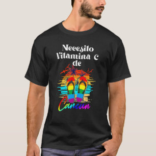 私は必要ビタミンCカンクンメキシコバケーションビーチMatc Tシャツ