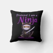 私は忍者のフリ – 面白いハロウィーンの衣装 クッション (裏面)