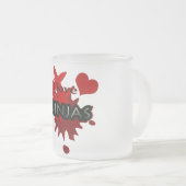 私は忍者のマグを愛します フロストグラスマグカップ (正面右)