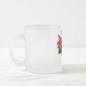 私は忍者のマグを愛します フロストグラスマグカップ (左)