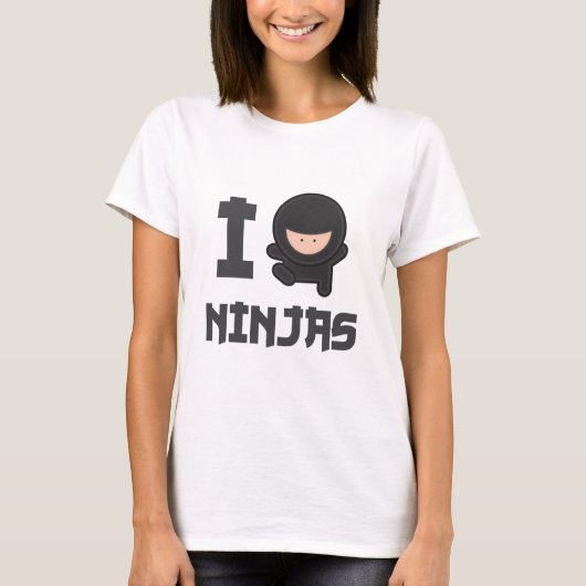 私は忍者を愛します Tシャツ (正面)