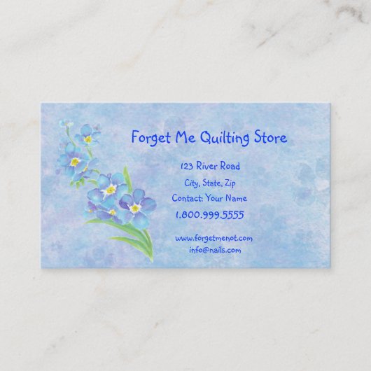 私は忘れキルティングストアの名刺ではない 名刺 (正面)