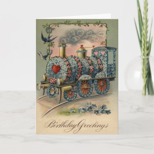 私は忘れデイジーではない電車ソングバードハート カード (正面)