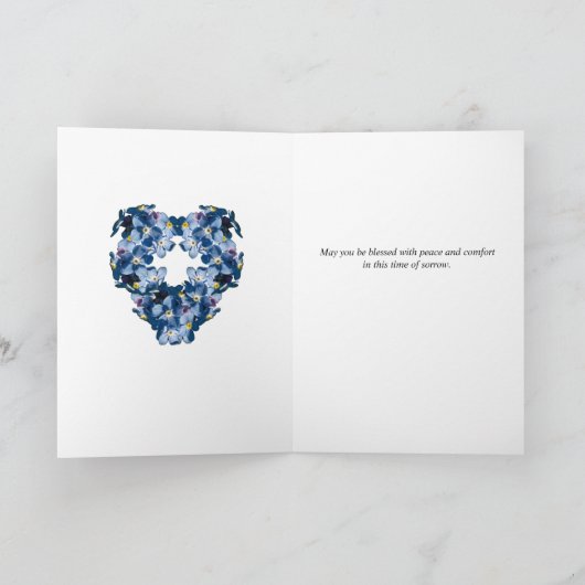 私は忘れハート記憶の宝悔やみや弔慰 カード (内部)