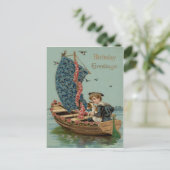 私は忘れバラ帆船ドッグパピー ポストカード (スタンド正面)