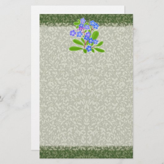 私は忘れフローラ文房具ではない 便箋 (正面/裏面)