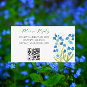 私は忘れブルーの春の花のフローラ結婚 エンクロージャーカード