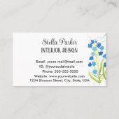 私は忘れブルーエレガントのフローラ名刺ではない 名刺 (裏面)