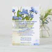私は忘れブルーフローラ水色結婚の 招待状 (スタンド正面)