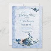 私は忘れヴィンテージ誕生パーティー 招待状 (正面)