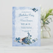 私は忘れヴィンテージ誕生パーティー 招待状 (スタンド正面)