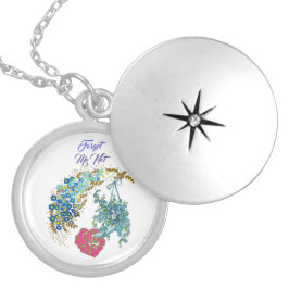 私は忘れ恋人ではないロマンチックなピンクのローズフローラ シルバープレートネックレス