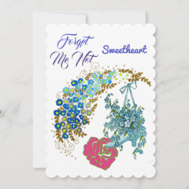 私は忘れ恋人ではないロマンチックなピンクのローズフローラ シーズンカード