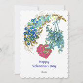 私は忘れ恋人ではないロマンチックなピンクのローズフローラ シーズンカード (裏面)