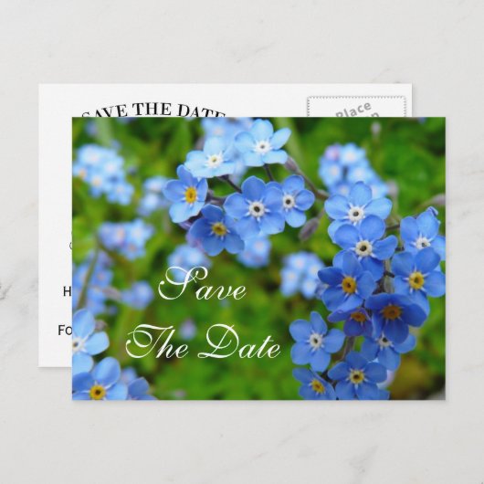 私は忘れ日付のカードを保存結婚しない 案内ポストカード (正面/裏面)