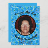 私は忘れ水色ではない写真詩記念カード 招待状 (正面/裏面)