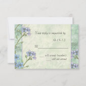 私は忘れ花ではなく春の結婚式返信カード 出欠カード (裏面)