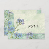 私は忘れ花ではなく春の結婚式返信カード 出欠カード (正面/裏面)
