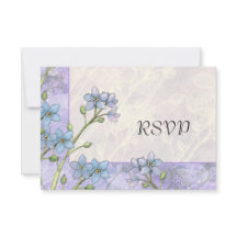 私は忘れ花ではなく春の結婚式返信カード