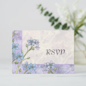 私は忘れ花ではなく春の結婚式返信カード 出欠カード (スタンド正面)