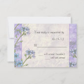 私は忘れ花ではなく春の結婚式返信カード 出欠カード (裏面)