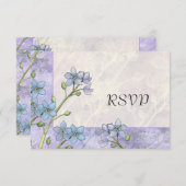 私は忘れ花ではなく春の結婚式返信カード 出欠カード (正面/裏面)