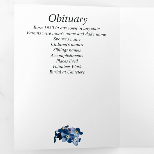 私は忘れ花ではなく5つの記念碑 三つ折り案内状 (内部最初)