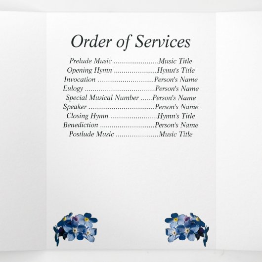 私は忘れ花ではなく5つの記念碑 三つ折り案内状 (内部中)