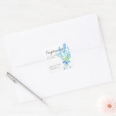 私は忘れ花のビジネスラベル スクエアシール (封筒)