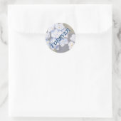 私は忘れ花の結婚式用シール ラウンドシール (バッグ)