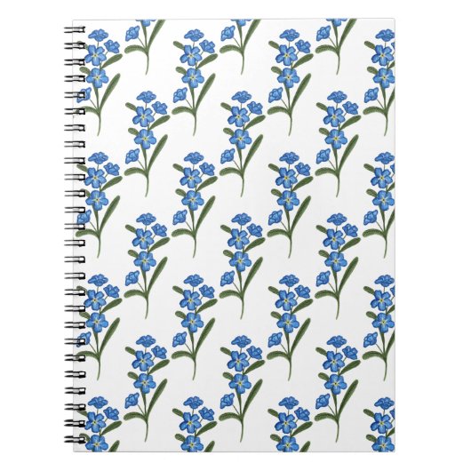 私は忘れ花手帳の白いパターン ノートブック (正面)