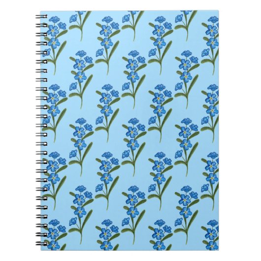 私は忘れ花手帳の青いパターンではない ノートブック (正面)