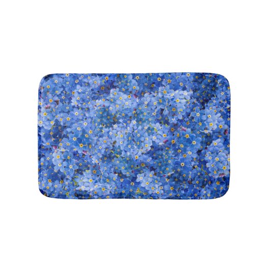 私は忘れ花柄ではない バスマット (正面)