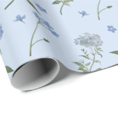 私は忘れ青いフローラ水の色の花 ラッピングペーパー (ロールコーナー)