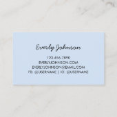 私は忘れ青いフローラ水の色 名刺 (裏面)