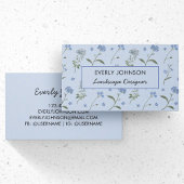 私は忘れ青いフローラ水の色 名刺