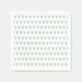 私は忘れ青い花の赤ちゃんシャワー少女 スタンダードカクテルナプキン (正面)