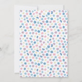 私は忘れ青とピンクの水の色結婚の セーブザデート (裏面)