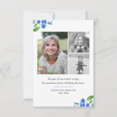 私は忘れ3枚愛の葬儀の写真思い出 サンキューカード (正面)