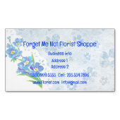 私は忘れShoppeの花の名刺を花屋にしていない マグネット名刺 (正面)