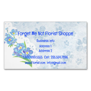 私は忘れShoppeの花の名刺を花屋にしていない マグネット名刺