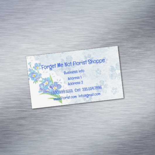 私は忘れShoppeの花の名刺を花屋にしていない マグネット名刺 (インサイチュ)