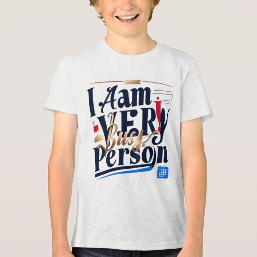 私は忙しとても人だ トライブレンドTシャツ (正面)