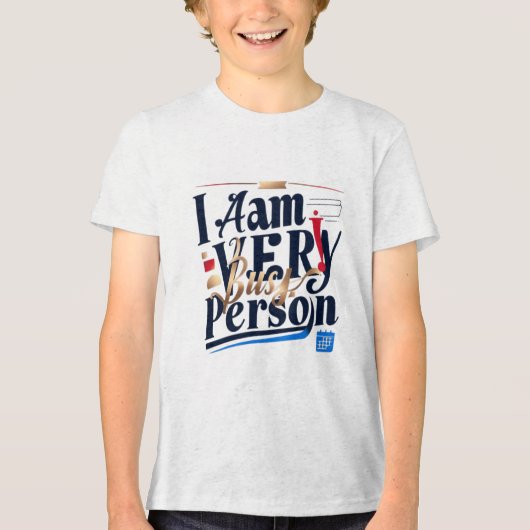 私は忙しとても人だ トライブレンドＴシャツ (正面)